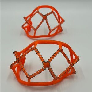 Orange Rubber Steel Coil Ice Traction Cleats Small Medium Winter Outdoor Snow